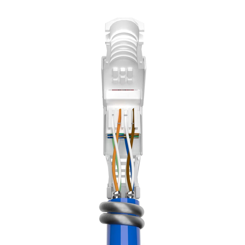Germany Best 10x Network Connectors RJ45 CAT6 Tool-Free - Tool-Free LAN UTP Cable Connector for CAT5, CAT6, CAT7 - Suitable for Installation and Patch Cables 10 pieces