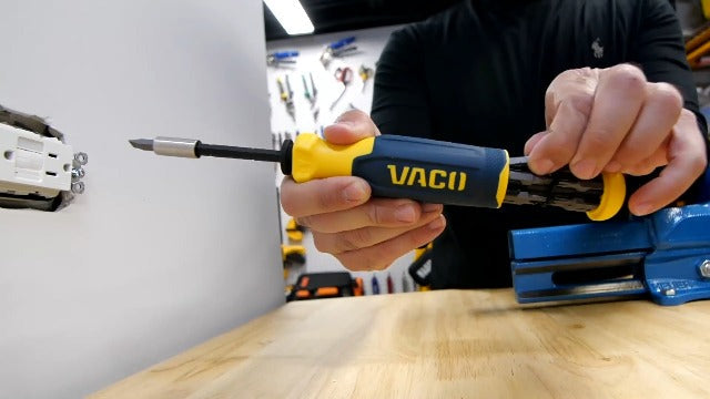 VACO VAC7070 7-Piece SAE Nut Driver Set, Laser Etched Sizes, Magnetic Tip, Hollow Shaft and Comfort Grip for Precise Hex Nut Driving