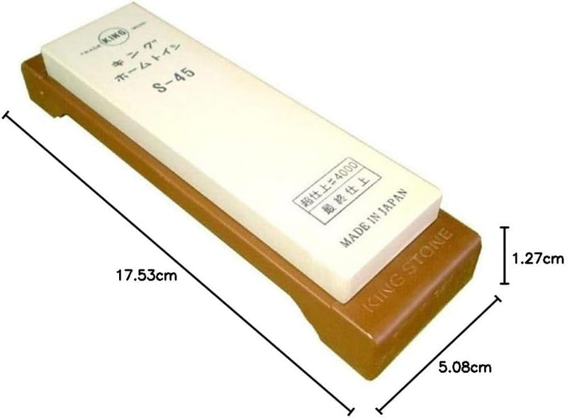 KING Sharpening Stone 4000 Grit Plastic Base S-45 grit, size: #4000 for final sharpening.