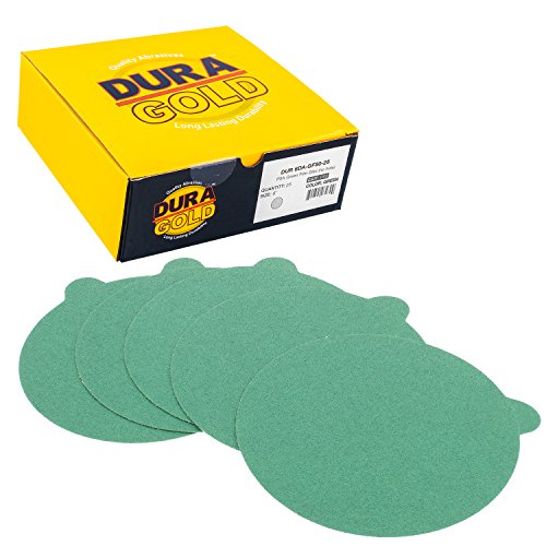 Dura-Gold 6" Green Film PSA Sanding Discs - 80 Grit & 6" PSA DA Sander Backing Pad