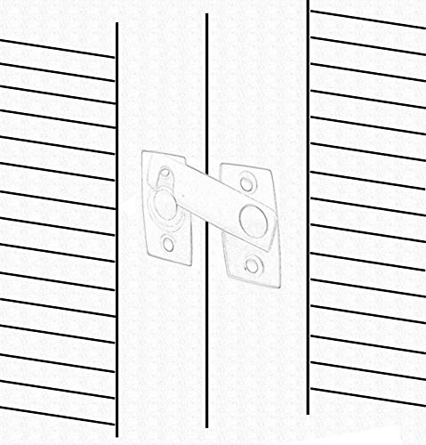 QCAA Solid Brass Shutter Bar/Door Latch, 7/8" x 2-3/32", Classic Bronze, 2 Pack, Made in Taiwan