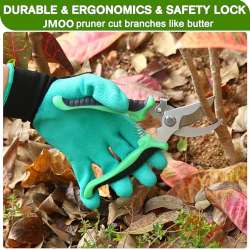 JMOO Garden Tools, 8-Piece Garden Tool Set with Non-Slip Ergonomic HandlesIdeal for All Ages, This is the for Dad and Mom, and Gardening Enthusiasts.