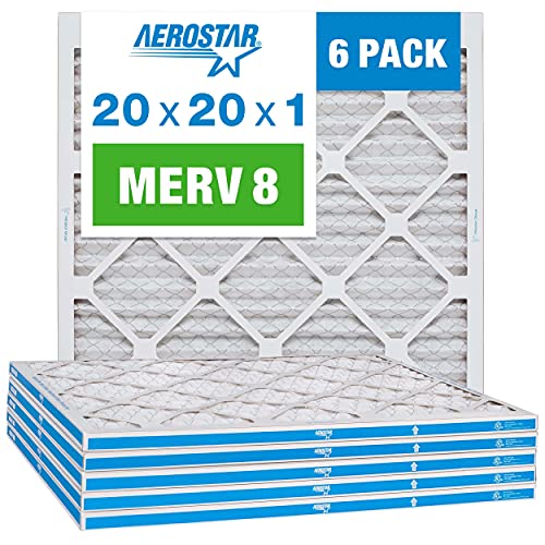 Aerostar Pleated Air Filter Bundle: (6) 15 3/4"x 24 3/4" x 3/4" MERV 8 and (6) 19 3/4" x 19 3/4" x 3/4" MERV 8