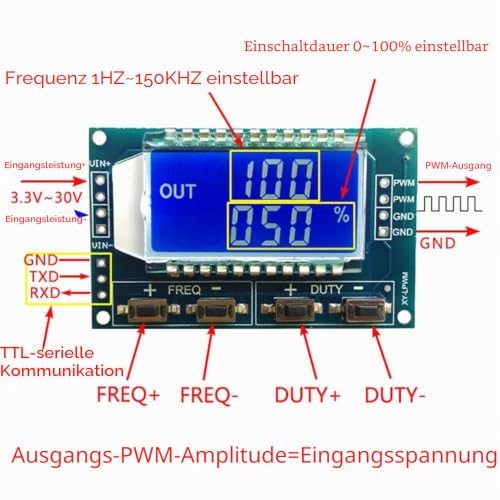 DollaTek PWM pulse rate switch-on module rectangular wave signal generator XY-LPWM
