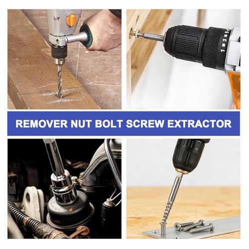 26 Pcs Damaged Screw & Bolt Extractor Set, Stripped Bolt Remover Kit
