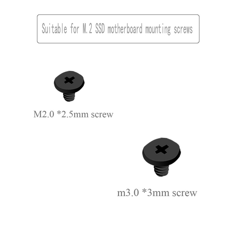 M.2 SSD ScrewsKit, Nvme Screws Suitable for ASUS MSI Gigabyte NGFF Motherboard，m.2 SSD Motherboard Screws (Black)