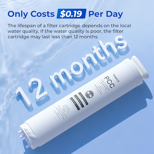 TOKIT PCC Replacement Filter for T1&T1Pro, NSF/ANSI 58 Certified, Reduce TDS, Replacement for T1&T1Pro Reverse Osmosis System Water Filter, 12-Month Lifetime