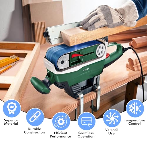 3x21 Inch Sanding Belts, 21 Pcs 7 Grits Sizes (3 Each Of 40/60/80/120/150/240/400 Grits) Zirconia Belt Sander Paper for Woodworking Metal Paint Polishing, Stainless Steel, Cars, And Furniture 1