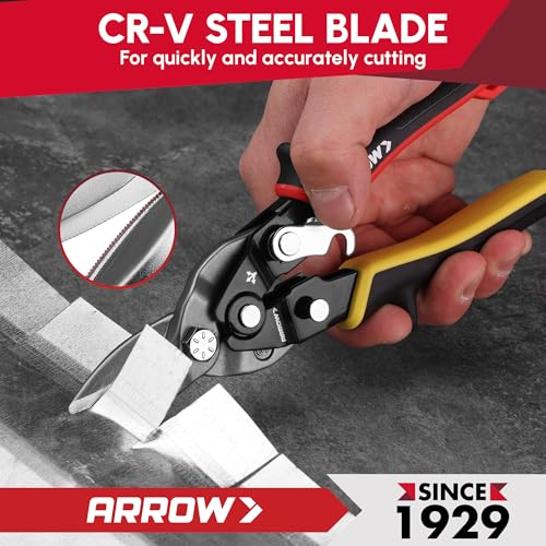 ARROW 3PCS 8-inch Aviation Tin Snips for Sheet Metal Left/Straight/Right