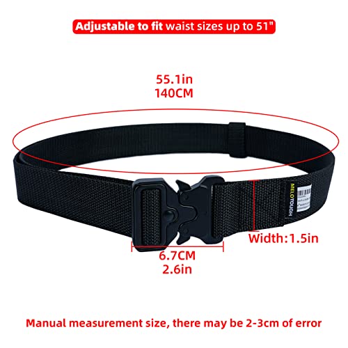 MELOTOUGH Work Belt Suspender Tool Belt Suspenders Bag Suspenders for Men + Quick Release Tool Belt 1.5 Inch Web Work Tool Belt with Heavy Duty Metal Buckle for Tool Pouch, Construction, Electrical