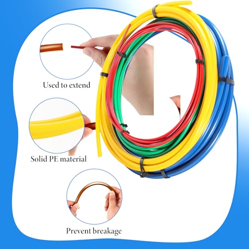 SHENLIU 4 Pcs 4M Conditioning Copper Tubing Pipe Extension 1/4" 1/2" 3/8" 5/8" Built-in Copper Tube Bending Strip Air Conditioning Pipe Bender Kit PE AC Coppers Tube Bending Strip