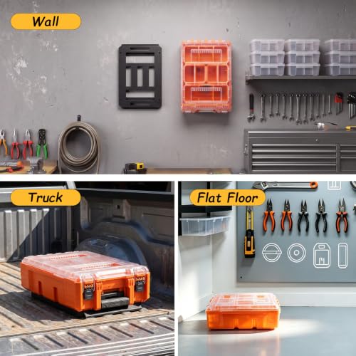 Mounting Plate Compatible with Klein MODbox Toolbox, Wall & Truck Mount Base.Heavy-Duty Steel Construction, Secure Toolbox Storage, Ideal for Workshops, Garages & Job Sites Half Size