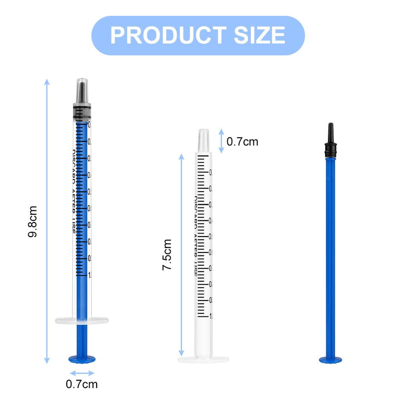 OFFCUP plastic syringe, pack of 10, disposable syringes, 1 ml, feeding syringe, plastic tube, for small pet feeding, motor oil or brake fluid [Non-medical use], pack of 10, 1 ml