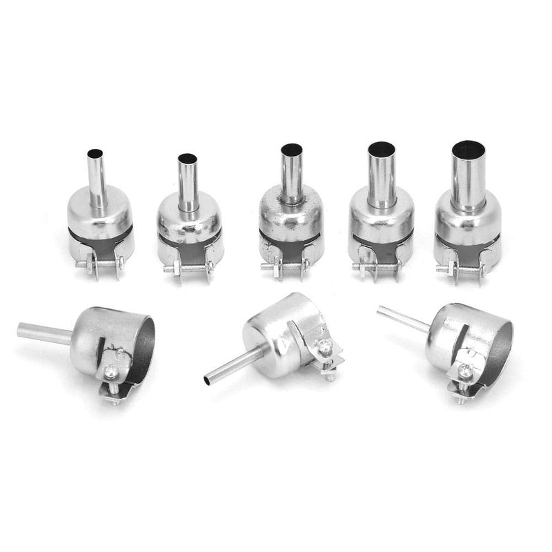 8pcs Hot Air Gun Nozzle, 3~12mm Stainless Steel Hot Air Gun Nozzle, Durable Heat Resistant Nozzle for 850 Heat Guns