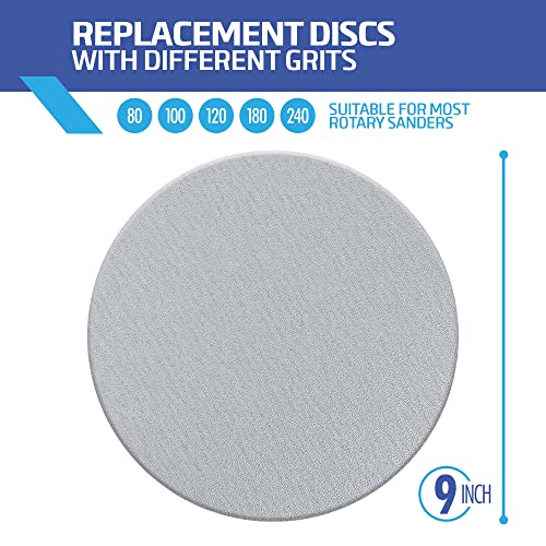 9 Inch Radial Sander for Drywall & Home Improvement Renovations, Ideal for All Home Projects - Includes 25pcs Wall Sanding Discs & Extension Pole, Use for Multiple Projects
