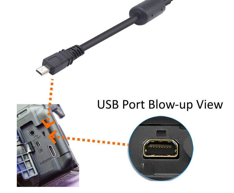 UC-E6 to USB-C Photo Transfer Charge Cable for Select Nikon Coolpix/DSLR Cameras Compatible with PC, iPhone 15, Smartphone, MacBook with Type C USB (See Product Details, Pictures Before Buying)