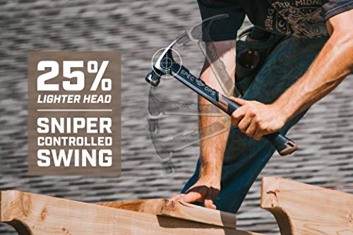 Spec Ops Tools Nailing Hammer for Carpentry & Demolition, Magnetic Nail Holder, Rip Claw, 20 Oz 20 Oz Nailing Hammer