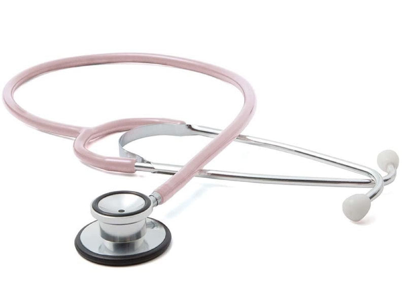 Dealmed General Exam Stethoscope – Professional Economy Dual-Head Medical Stethoscope with Lightweight Chestpiece, Flexible 32” Tubing & Comfort Eartips (Pink) Pink