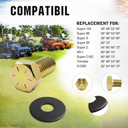Spindle Blade Bolt Belleville Washer 781872 782474 Fits Hustler Mower Set 6