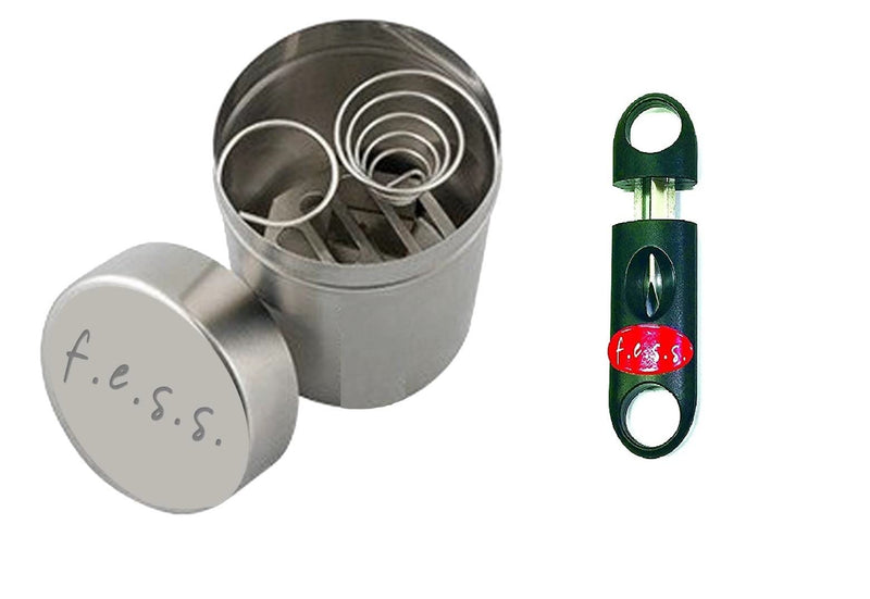 F.e.s.s. Car Ashtray Can Portable Cigar Cigarette Travel Ashtray Fits in Cup Holder with FESS V Cut Cigar Cutter