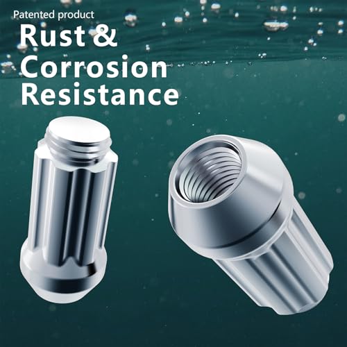 41PCS Spike Lug Nuts M14x1.5 Truck Lug Nuts with Socket Key M14×1.5
