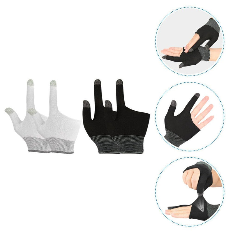 Toddmomy 2 Pairs of Touchscreen Finger Gloves Gaming Finger Sleeves Gaming Finger Gloves Comfort Game Gloves for Mobile Gaming