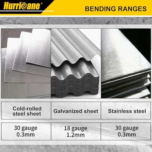 HURRICANE 24 Inch Sheet Metal Folding Tool, Professional HVAC Bending Tool with 3/8" & 1" Fold Depths, Metal Seamer for Ductwork, Roofing, Duct Bender Hand Tool 24" Folding Tool