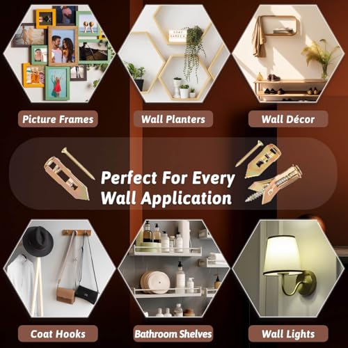 423 PCS Self Drilling Drywall Anchors with Screws Kit, Heavy Duty Metal