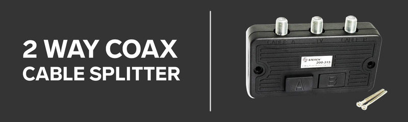 Coax Splitter 2 Way - Network Switch - Manual Transfer Switch - Ab Cuts - Hdmi to Coaxial Cable Adapter for Tv - Cable Splitter 2 Way - Rg6 Ab Switch (2-Pack) 2-Pack