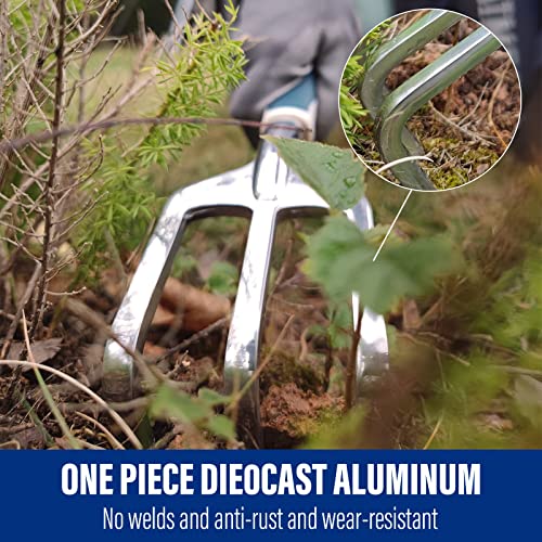 Aimerla Gardening Tools Set of 9 Heavy Duty Garden Tools with Non-Slip Rubber Grip with Large Garden Bag, Durable for Garden, Weeding, Gifts for Women,Men Blue