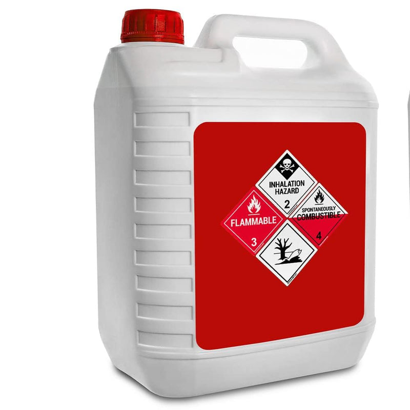 ChromaLabel 2 by 2 Permanent Durable Square D.O.T. Hazard Labels, Hazard Class 2 Blank Label, Black Triangle, 100/Roll 2" x 2" Class 2 Blank - Black Triangle