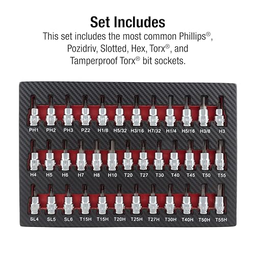 Sunex 9737 37 Pc. 3/8" Drive Bit Socket Set
