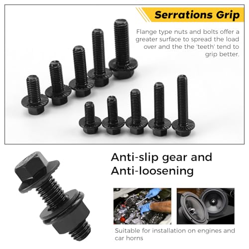 255Pcs Stainless Steel Bolts Nuts Kit and 286Pcs Flange Metric Bolt Assortment Bundle