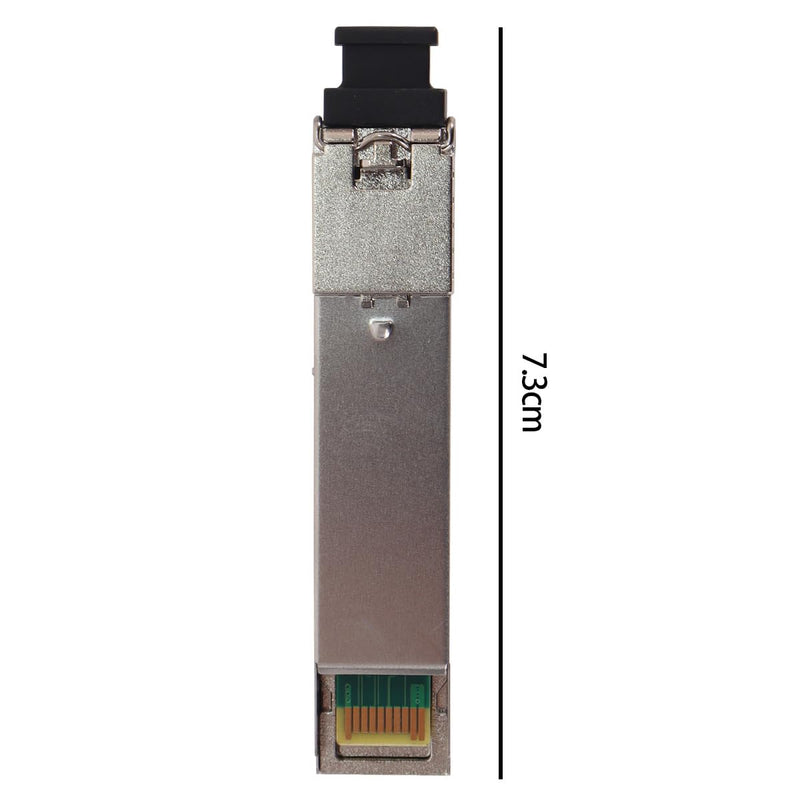 Pack of 2 1.25Gbps Single Mode BIDI SFP SC Transceiver Modules - 3km Range, Transmission Power 1550nm/Receive 1310nm, Pair with WDM Technology