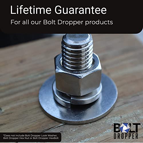 Bolt Dropper 5/8" Stainless Flat Washer (100 Pack), 1-1/2" OD 18-8 (304) Stainless Steel, Suitable for Factories Repair, Kitchens, Shops, and Outdoor Construction by Bolt Dropper 5/8" x 1-1/2" - 100 pcs