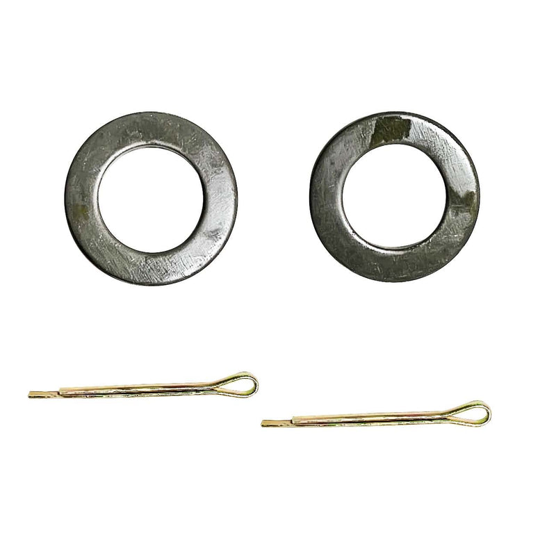 Trailer Nut Kit Combination for 1" Shaft Spindle,Trailer Spindle Washer, Including 1" Washer and 2.2 "Long Cotter pin High Strength Trailer Nut Kit