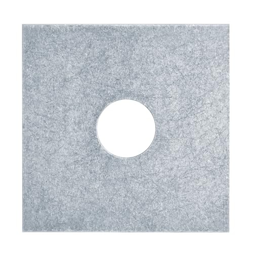 heneng 12 Pcs Square Plate Washers 1/2" (ID) x 2" x 2", Flat Washers Hardware Fastener,1/8" Thick (Pack of 2) 2 inches (Pack of 2)