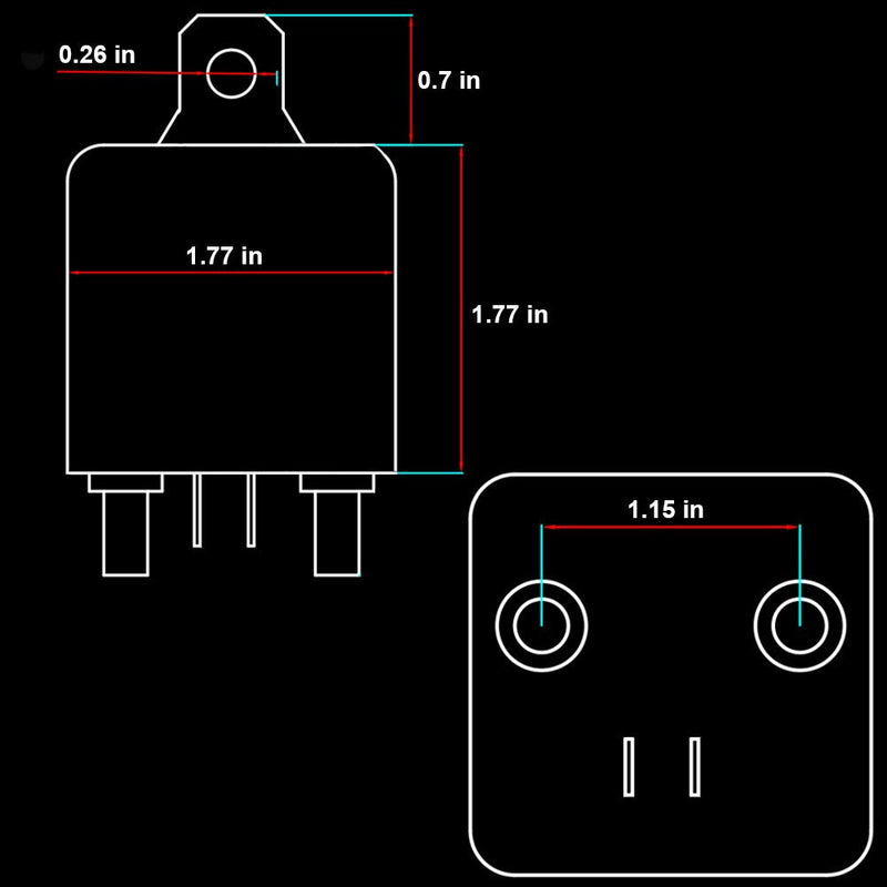 irhapsody Relay 120A, 12V Continuous Duty Relay, 4 Pin High Current Relay, Split Charge Relay Switch, Spst High Power On/Off Heavy Duty Starter Relay 12v-120a-4pin