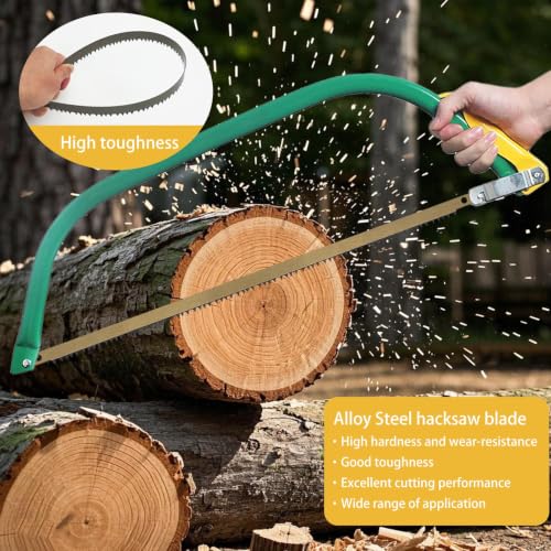 20 Pack 21 Inch Bow Saw Blade Replacement,Fits Any 21" Bow Saw for Tree Cutting,Two Tooth Types for Dry and Green Wood,Super-Hard Alloy Steel