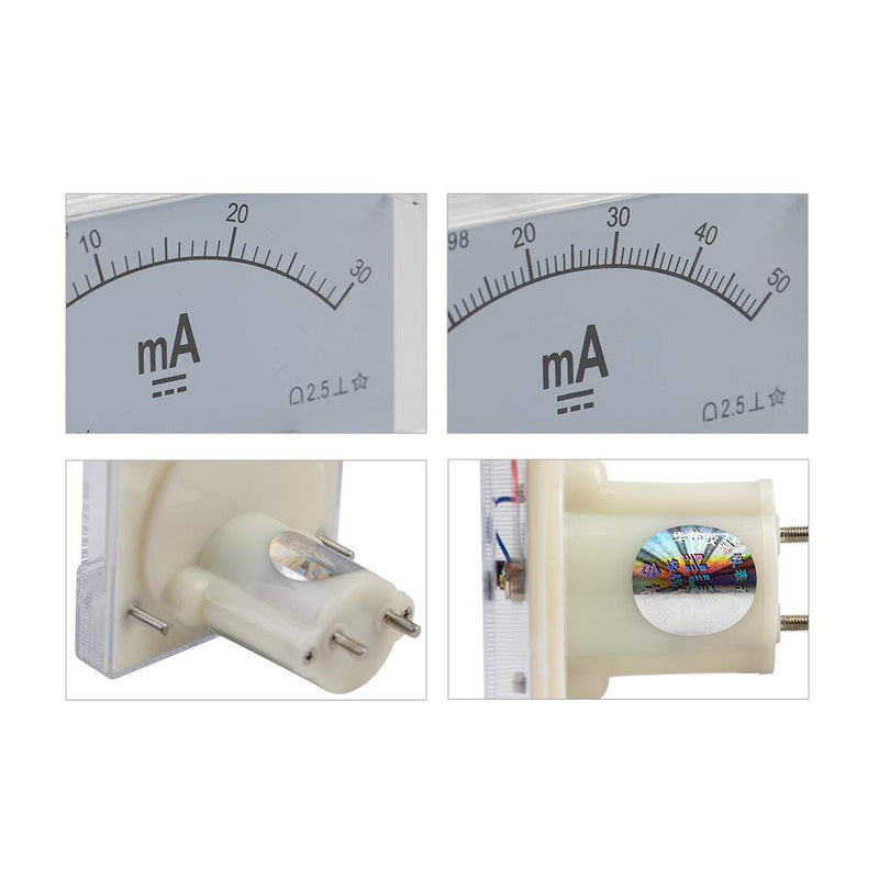 Cloudray Ammeter Gauge DC 0-30mA Analog Current Panel 85C1 2.5 Accuracy for Auto Circuit Measurement Tester (DC 30mA)