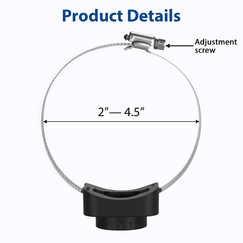 0 Degree Mount Trolling Motor Transducer Mount for Livescope Plus LVS34,for trolling motor diameters of 2"-4.5"