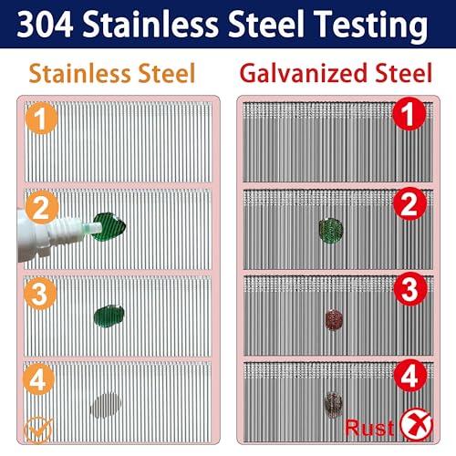 HW HAMWOO 16 Gauge Finish Nails of 304 Stainless Steel,2-1/2",2000Pcs 2-1/2"---2000pcs