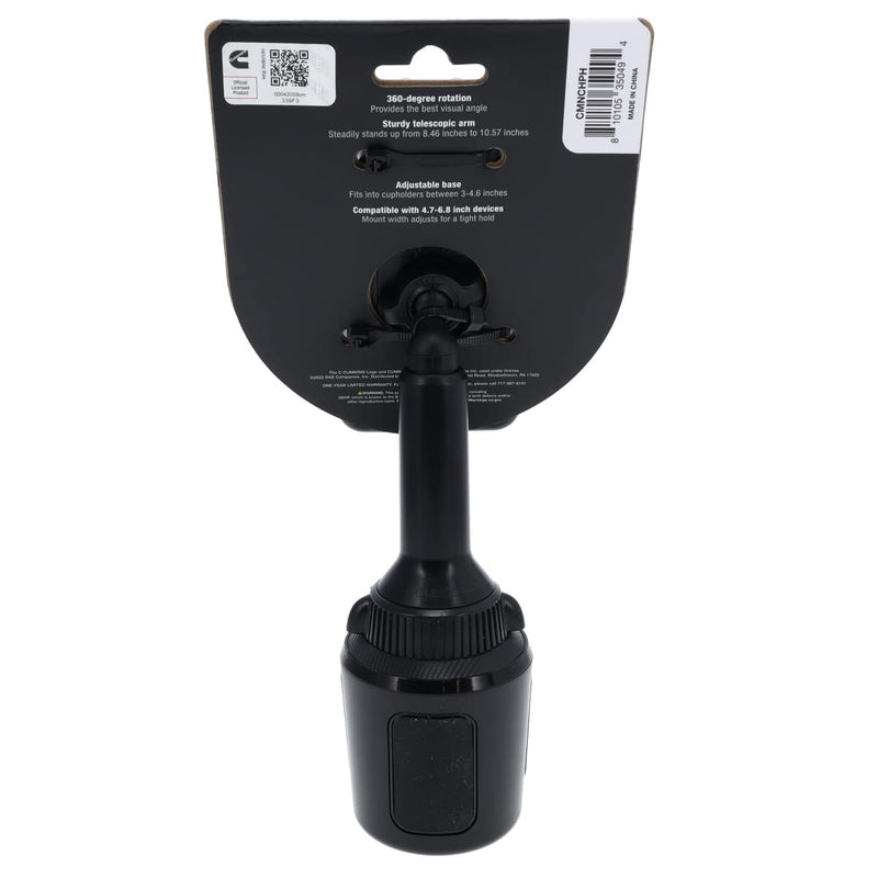 Cummins Cup Phone Holder for Car or Truck CMNCHPH - Adjustable Phone Mount for Cell Phone Car Phone Holder - Black