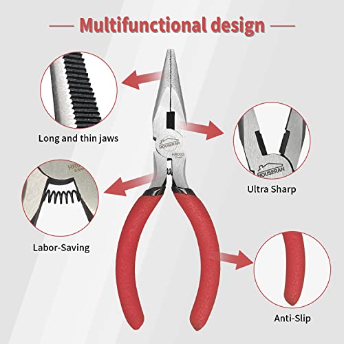 Needle Nose Pliers, 5 Inch, 10 Pack, Jewelry Making Tools 10 Pcs