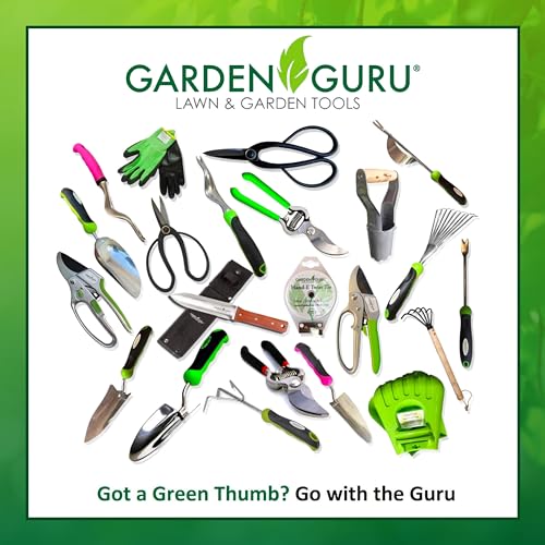 Garden Guru Titanium Garden Tool Set 3pc Hand Trowel Transplanter Cultivator – Heavy Duty - Rust Resistant - Ergonomic Handle – Perfect Gardening Tool Kit Gifts for Women & Men