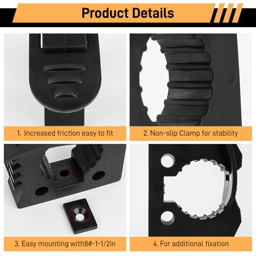 Kryonix Rubber Tool Clamp, Quick Release Rubber Clamp Mount Kit Fits 12PCS