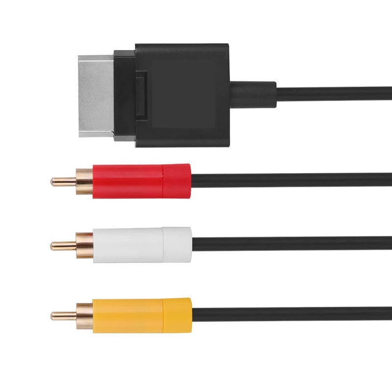 1.8m AV Cable Audio Video Cord, Component ABS Cord for Xbox 360 Slim, Audio Cable Video Cord for The Game Players Replacement, AV Cable
