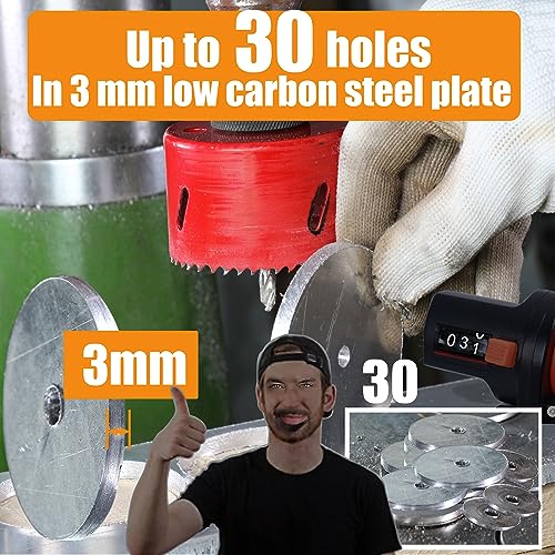 8” HSS Bi Metal Hole Saw Cutter with Arbor Heavy Duty Hole Saw Bit for Wood Drywall Plastic Aluminum Mild Steel Iron Metal Stainless Steel (203mm)8"
