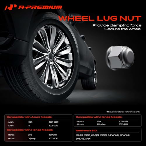 A-Premium Front & Rear M14-1.50 Wheel Lug Nuts, Set of 20 20PCS