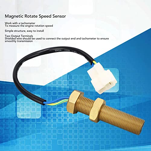 M16 Rotation Speed Sensor, Generator Magnetoelectric Induction Rotate Speed Sensor M16 Thread RPM Sensor, For Generator Tachometer (Male Plug) Male Plug